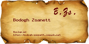 Bodogh Zsanett névjegykártya